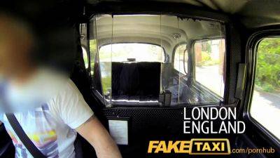 Emma Leigh - Emma Leigh's public threesome with fake taxi driver & busty wife - sexu.com - Britain