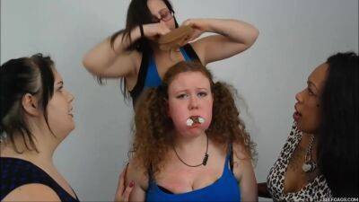 Thick Redheaded Bondage Slut Heavily Gagged By Three Lezdom Mistresses - upornia - Usa