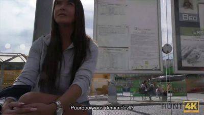 Angella Christin de la Estación de Autobuses - Cazadores Get Cash for Fucking in Public by Hunt for Cash - sexu.com - Czech Republic