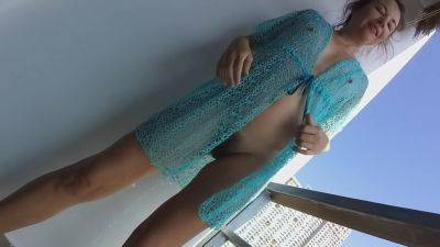 Net Dress Fetish # Pee At The Balcony - upornia