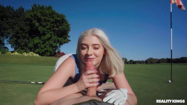 Gorgeous golf babe takes good care of JMac’s cock - xtits.com